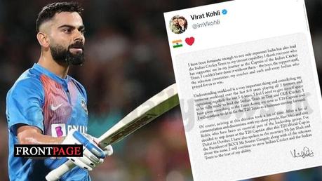 Indian Cricketer Kohli to step down as T20 captain after T20 World Cup