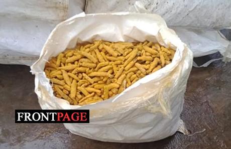 Over 1162kg haul of smuggled dried turmeric seized