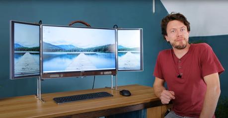 This DIY, Portable All-In-One Has Triple Fold-Out Displays