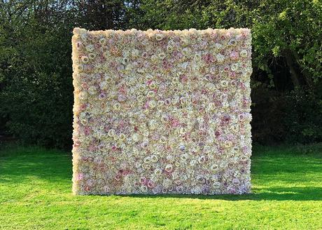 A wedding flower wall