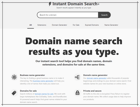Top 10 Blog Name Generator Tools for Blogging Instant-Domain-Search-1024x782