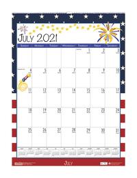 Portrait) on one page in easy to print pdf format. House Of Doolittle Academic Seasonal Spiralbound Wall Calendar July 2021 To June 2022