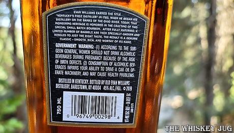 Evan Williams 1783 Small Batch Label