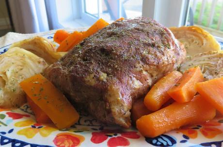 Pot Roast Pork with Cabbage & Carrots