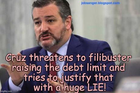 Cruz Tells Huge Lie To Justify Filibustering Debt Limit Raise