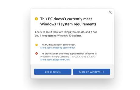Windows 11 Waiver Warns of Damages to Unsupported Hardware
