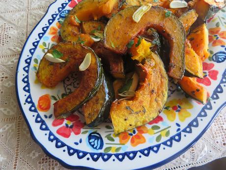 Roasted Winter Squash with Garlic & Thyme