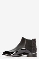 The Gents Stomp Too:  Nicholas Kirkwood Black Matte & Patent Leather Chelsea Boots