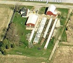 Aerial View, New Holstein Mink Farm, Wisconsin