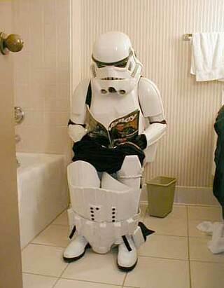Stormtrooper on the toilet