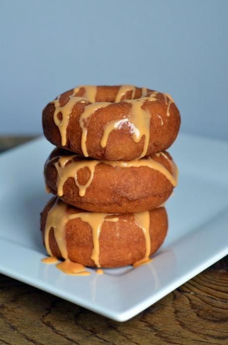 Pumpkin Spice Donuts with a Simple Vanilla Glaze