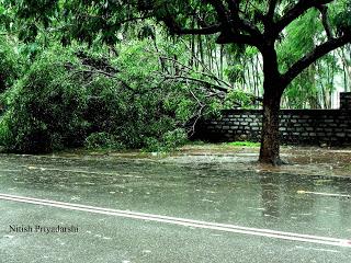 Impact of Phailin cyclone in Ranchi city of India.