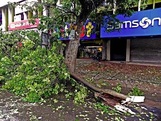 Impact of Phailin cyclone in Ranchi city of India.