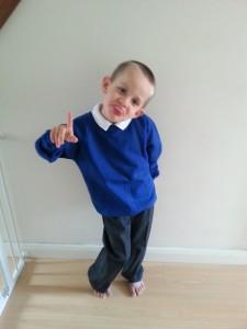 Going into Year 1 - Look how he has grown!