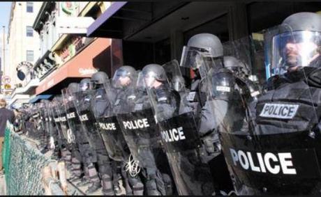 Boston police riot gear