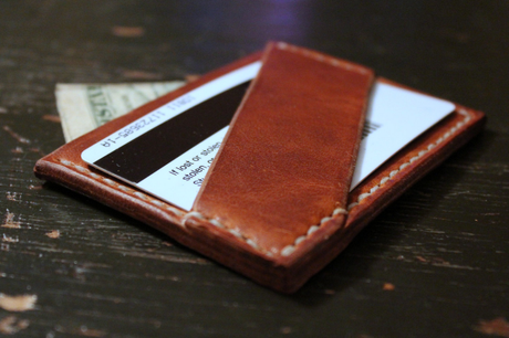 GuardedGoods Mens Slim Minimal Leather Wallet  