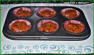 Chocolate-dates whole wheat muffins(Egg less)