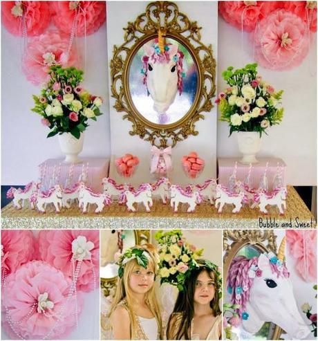 Magical and Whimsical Unicorn Themed 7th Birthday Party by Bubble and Sweet.