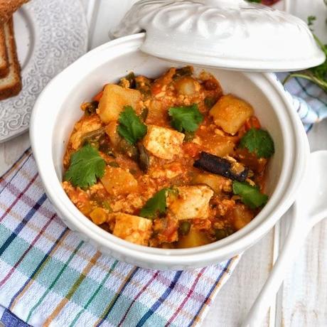 Paneer Veggie Curry in Coconut milk Gravy