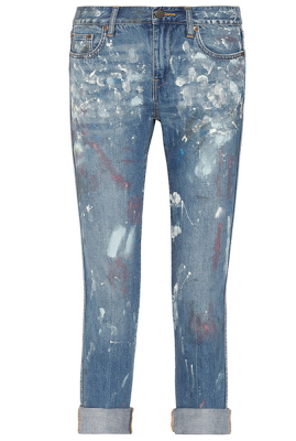 distressed jeans