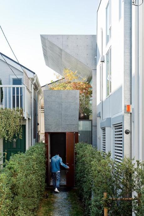 open plan concrete home japan exterior 