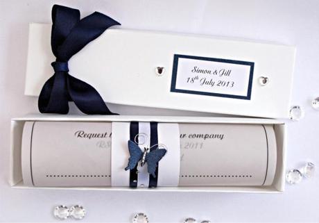 scroll wedding invitation