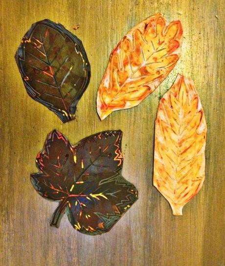 Lino Cut Autumn Garland