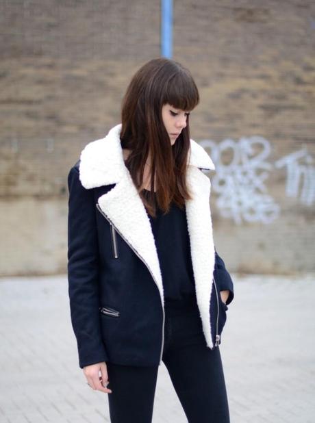 lovelybylucy oversized shearling coat