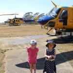 The helicopters that are water bombing the bushfires