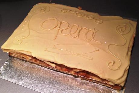 caramel apple opera cake recipe white chocolate topping gbbo great bloggers bake off british