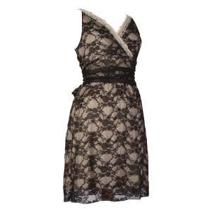 A new outfit for the festive season short-black-and-gold-flower-lace-dress