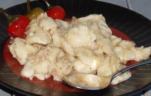 Chicken and Dumplin's Close up/ Kelli's Retro Kitchen Arts