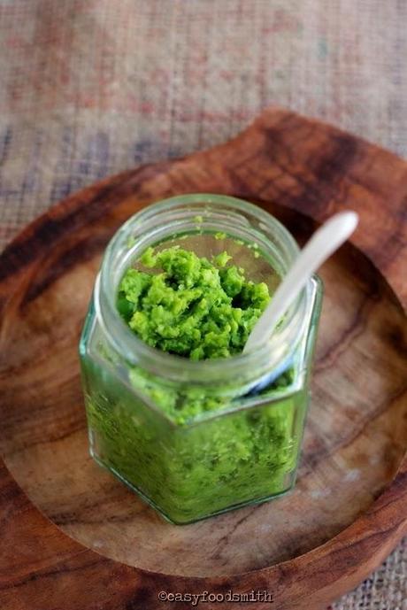 SPICY GLUTEN-FREE PUMPKIN PANCAKES W/ GREEN PEA CHUTNEY & MINT RAITA