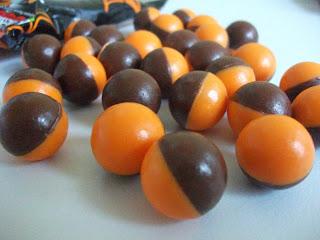 halloween themed orange bubbly chocolates