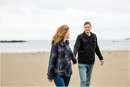 Scarborough engagement photography couple on the beach 