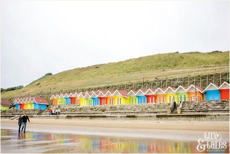 rainbow coloured beach huts scarborough photography