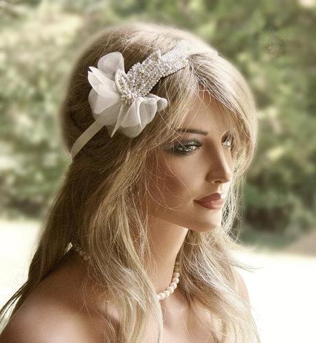 Pearl Wedding Headband Handmade by FancieStrands Bridal Hair Accessories