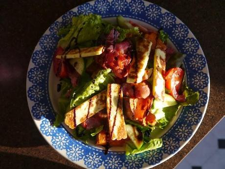 Bacon, Halloumi and Sweet Potato Salad