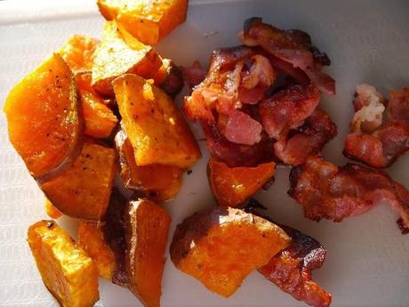 Bacon, Halloumi and Sweet Potato Salad