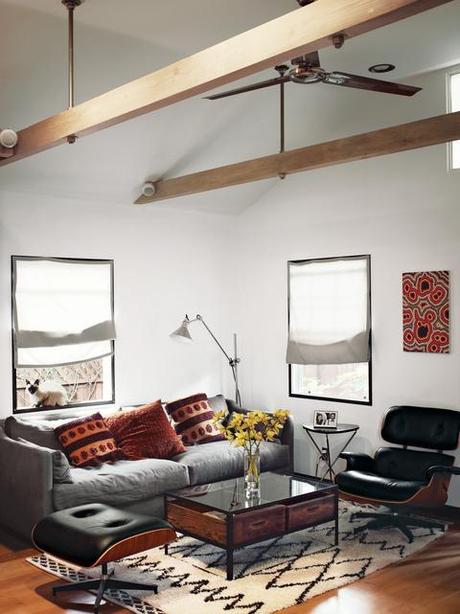 hollywood cabin loft living room 