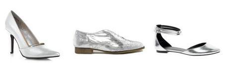 tuesday shoesday silver shoes autumn winter 2013 footwear trend from asos new look dune