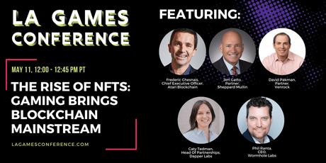 ATARI PONGF ceo talking at upcoming NFT video games convention.