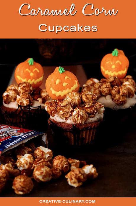 Caramel Corn Cupcakes for Halloween