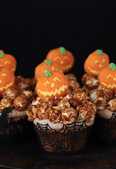 Caramel Corn Cupcakes for Halloween