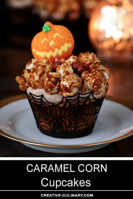 Caramel Corn Cupcakes for Halloween