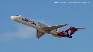 September 2021 Hawaii trip, N489HA Hawaiian Airlines Boeing 717-26R Po'ouli,
