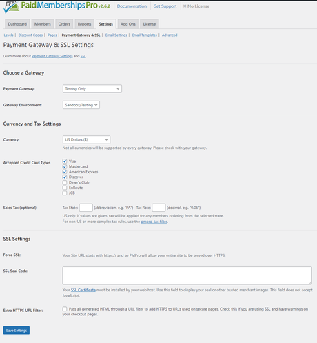 Set Up Payment Gateways and Set Tax Rates