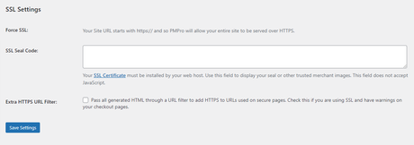 SSL Settings