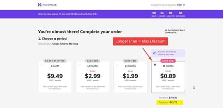 hostinger discounted price