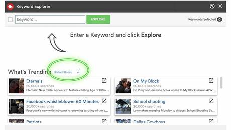 Keyword Explorer in TubeBuddy for video seo